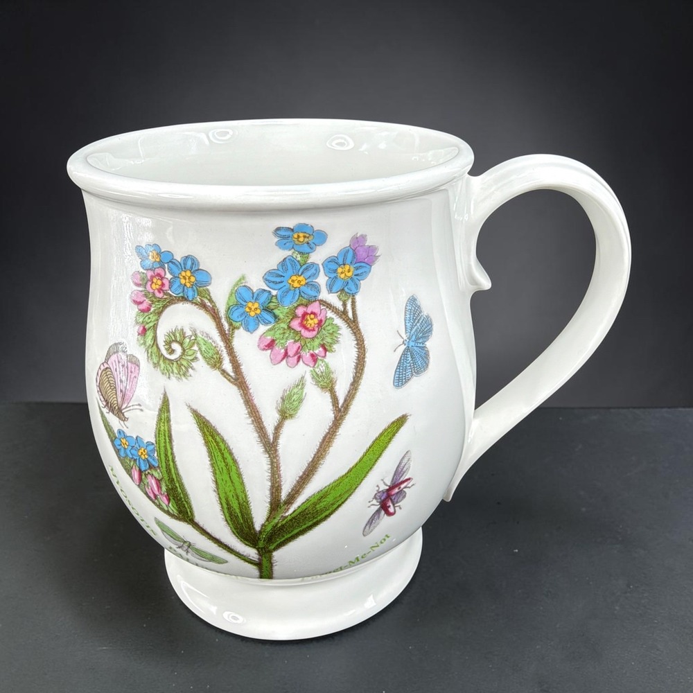 Portmeirion Botanic Garden Forget Me Not Pedestal Mug Susan Williams Ellis 4.5in